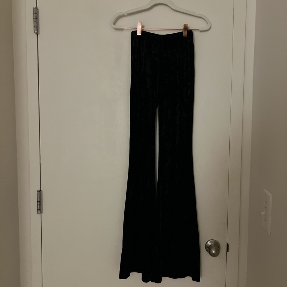 ✨ BUY 1 GET 1 FREE CLOTHING SALE ✨ Black Velvet Flare Pants